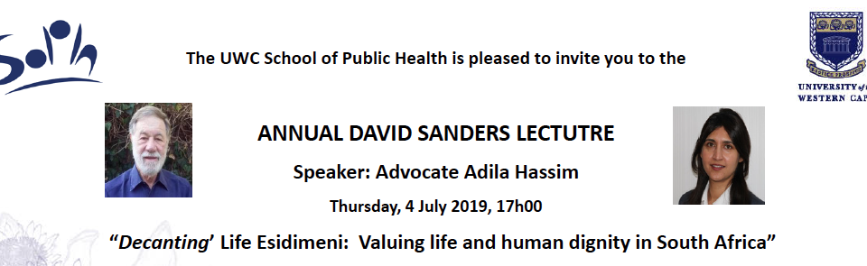 Advocate Adila Hassim discussed how we value the life and dignity within and beyond the health system.
