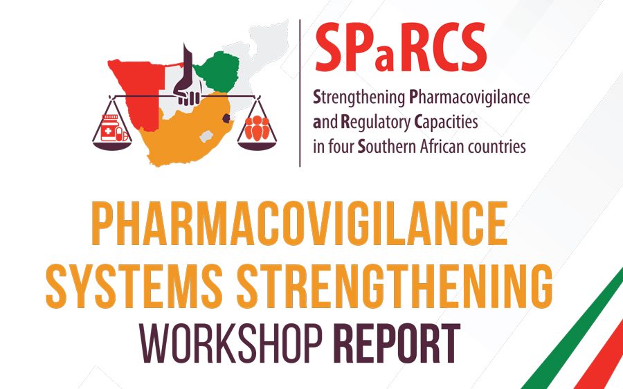 The SPaRCS Project hosted a Pharmacovigilance (PV) Systems Strengthening Workshop, 9-11 July 2023 in Windhoek, Namibia.  The workshop marked the final in a series of capacity strengthening and mutual learning workshops in the Pharmacovigilance Systems Strengthening thematic area, and was attended by fifteen participants from seven countries (Namibia, South Africa, Eswatini, Zimbabwe, Mozambique, Zambia, and Belgium)