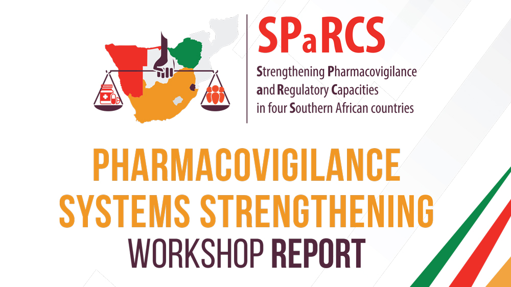 The SPaRCS Project hosted a Pharmacovigilance (PV) Systems Strengthening Workshop, 9-11 July 2023 in Windhoek, Namibia.  The workshop marked the final in a series of capacity strengthening and mutual learning workshops in the Pharmacovigilance Systems Strengthening thematic area, and was attended by fifteen participants from seven countries (Namibia, South Africa, Eswatini, Zimbabwe, Mozambique, Zambia, and Belgium)