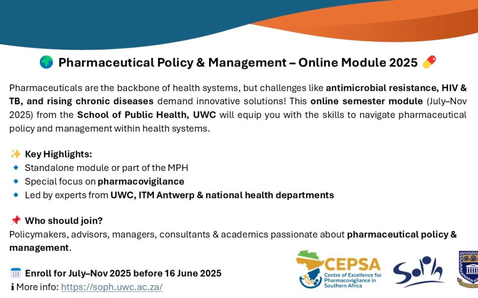 This online module may be taken as an individual stand-alone module or as part of the Master of Public Health.