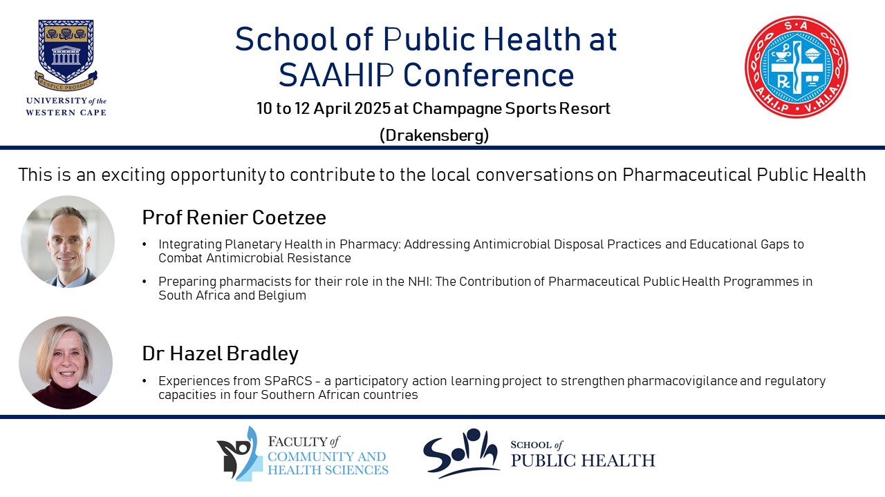 This is an exciting opportunity to contribute to the local conversations on Pharmaceutical Public Health
