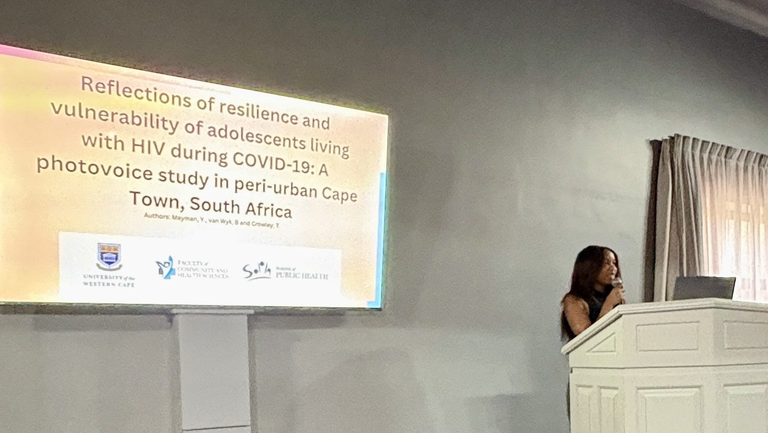 On the 8th April 2025, I had the opportunity to present my PhD research, which explored the impact of COVID-19 on adolescents with HIV in peri-urban Cape Town, with a focus on their resilience and vulnerability using photovoice methodology.