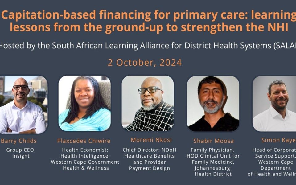 This April 2024 webinar examines capitation-based financing mechanisms within the context of National Health Insurance (NHI) reforms.