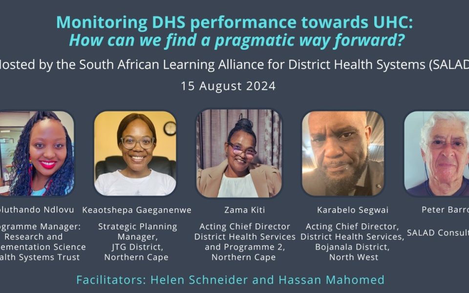 This August 2024 webinar examines current monitoring and evaluation (M&E) processes in the DHS, challenges and gaps, and alternative ways to strengthen M&E and support health system decision-making.