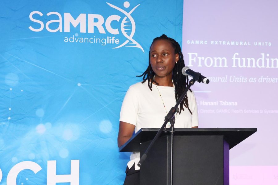 On July 28, Prof Hanani Tabana provided the keynote address at the South African Medical Research Unit’s (SAMRC) launch of seven new extramural research units (EMUs). EMUs are research divisions funded by SAMRC and housed at South African and international institutions, medical schools, universities and research institutions.