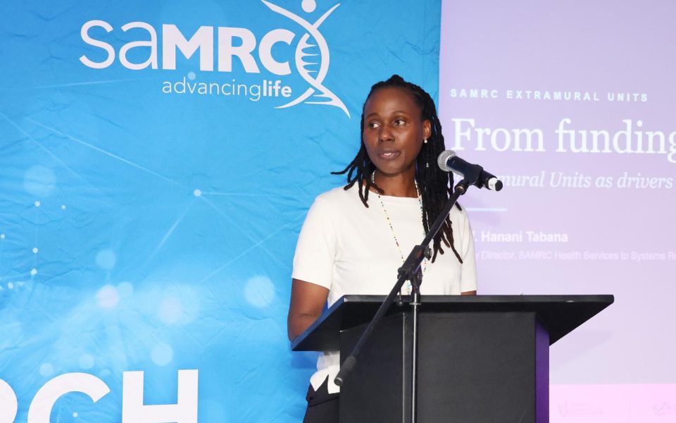 On July 28, Prof Hanani Tabana provided the keynote address at the South African Medical Research Unit’s (SAMRC) launch of seven new extramural research units (EMUs). EMUs are research divisions funded by SAMRC and housed at South African and international institutions, medical schools, universities and research institutions.